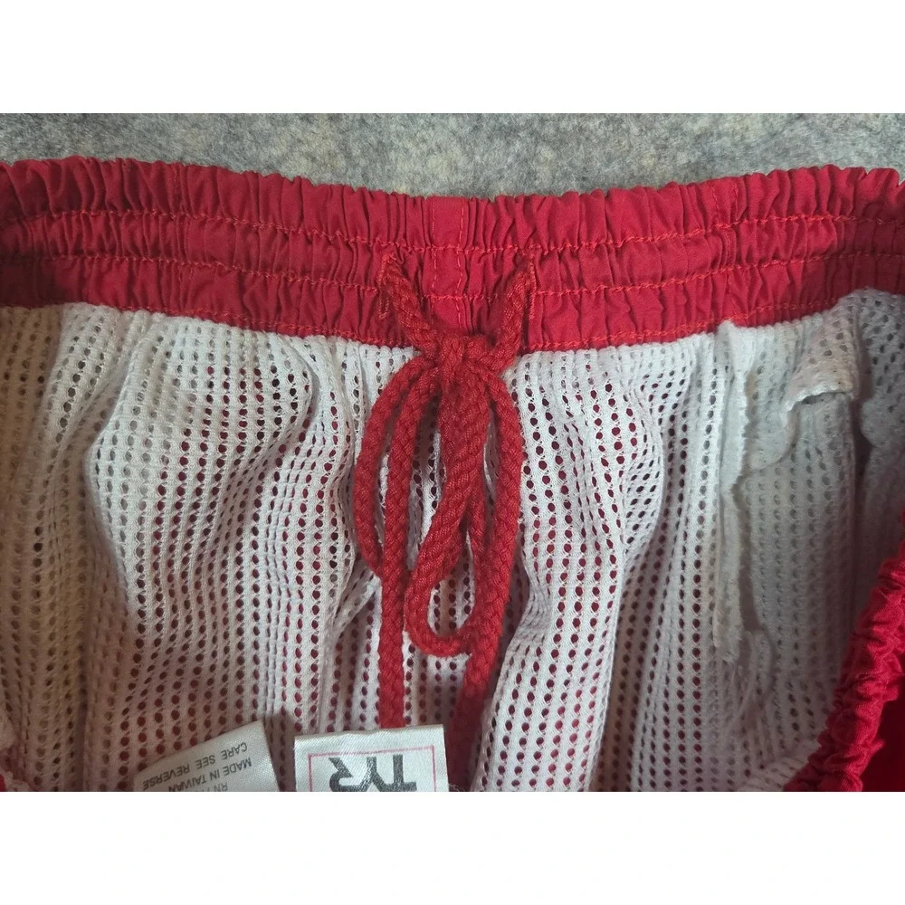 TYR Mens Swim Trunks Red Nylon Mesh Lined Athletic Shorts Small
